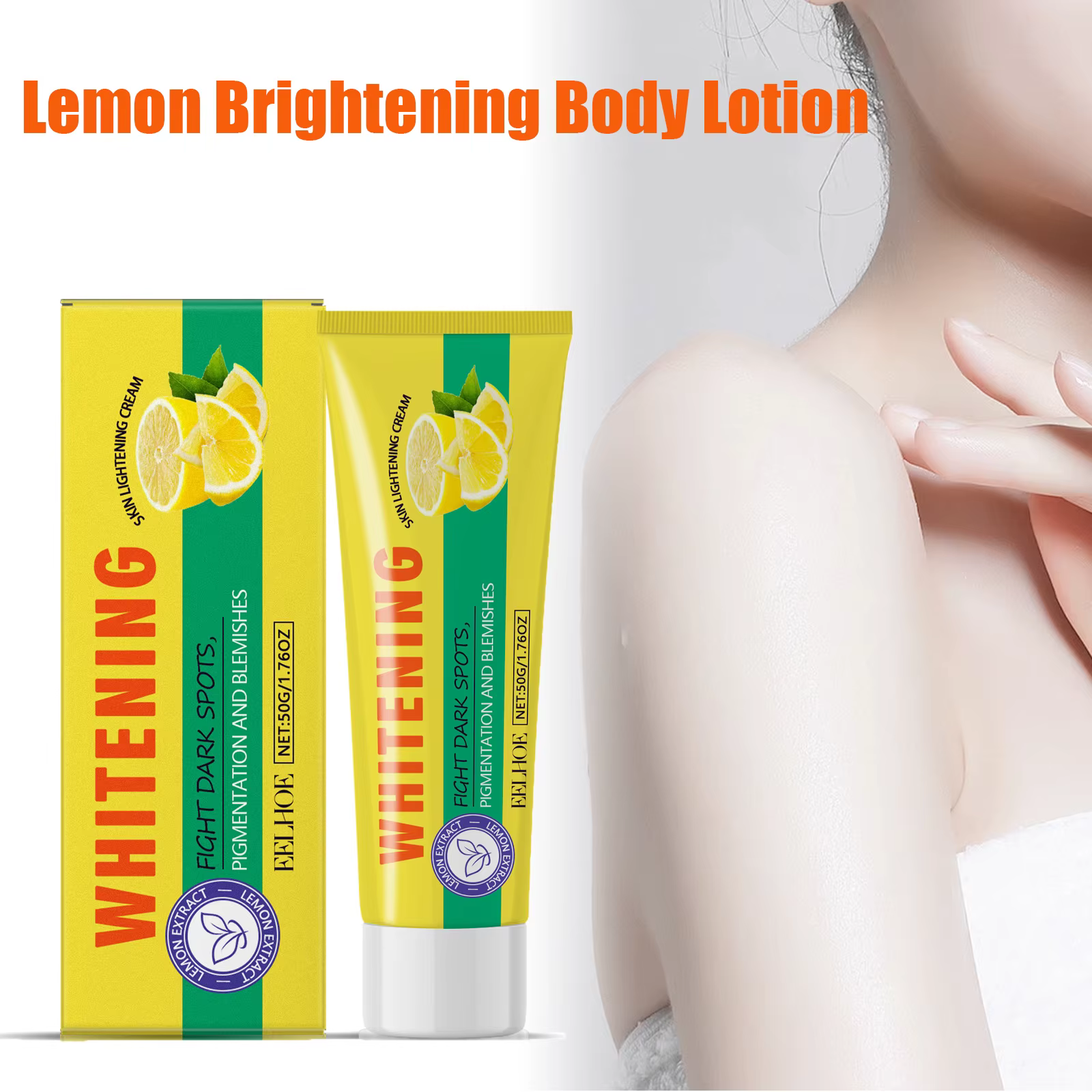 Lotion pour le corps éclaircissante au citron, hydrate doucement la peau sèche, même le teint, crème nourrissante éclaircissante pour le corps