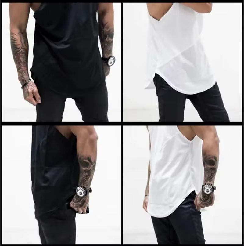 Musculation coton gilet à capuche débardeurs hommes salle de sport chemise sans manches Fitness
