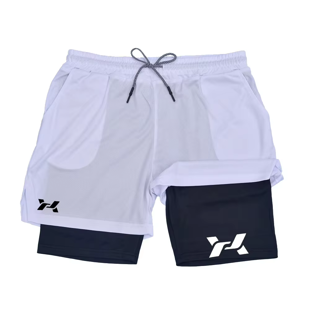 Shorts de course pour hommes 2 en 1