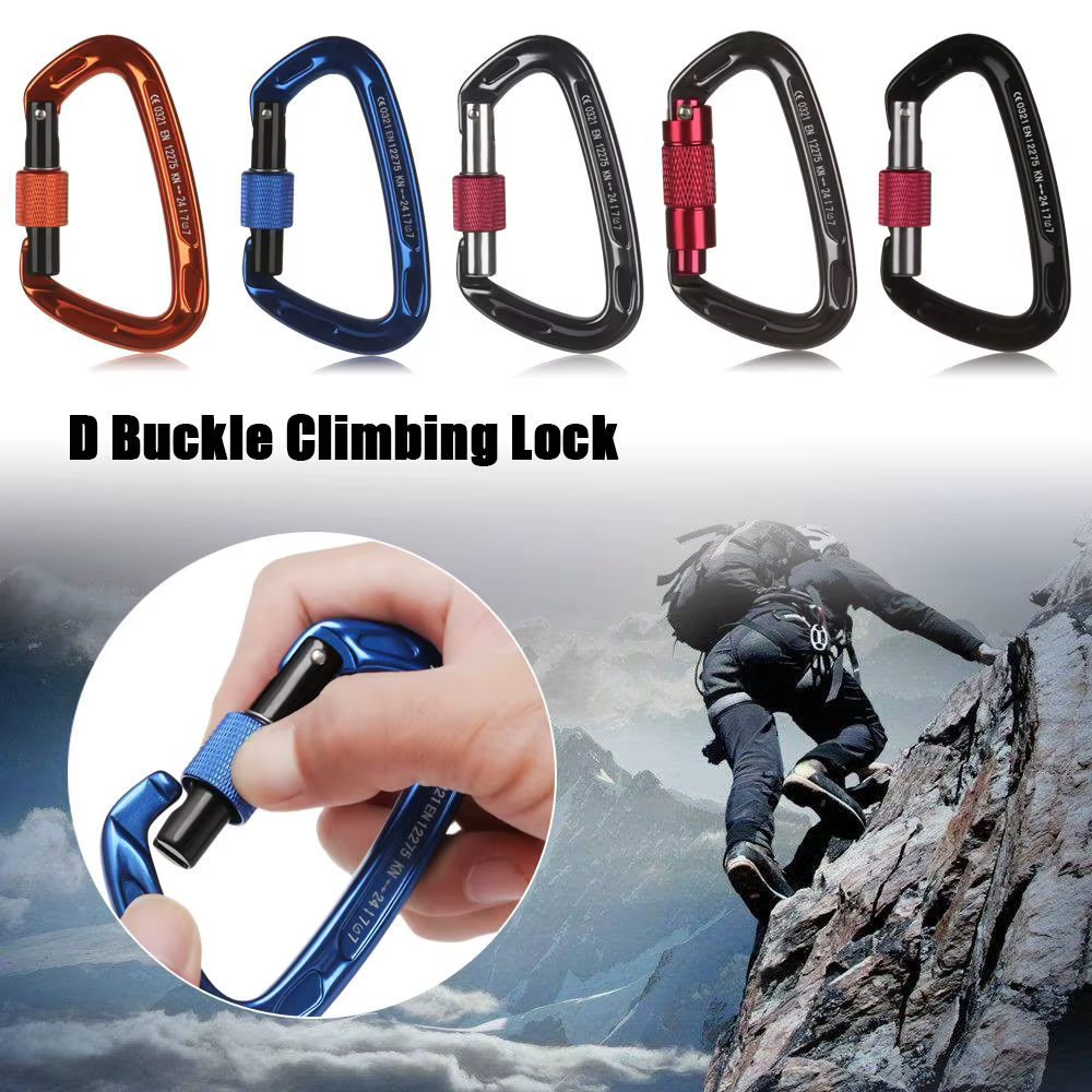 Accessoires d'ascension en plein air, serrure principale de sécurité, crochets à clé d'escalade, équipement de protection d'alpinisme, mousqueton professionnel