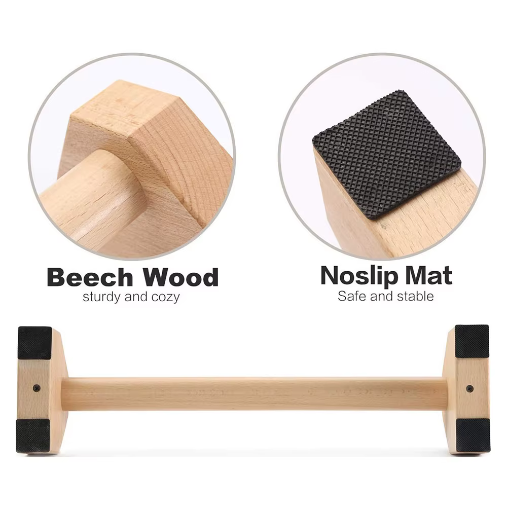 Barres de musculation en bois pour pompes