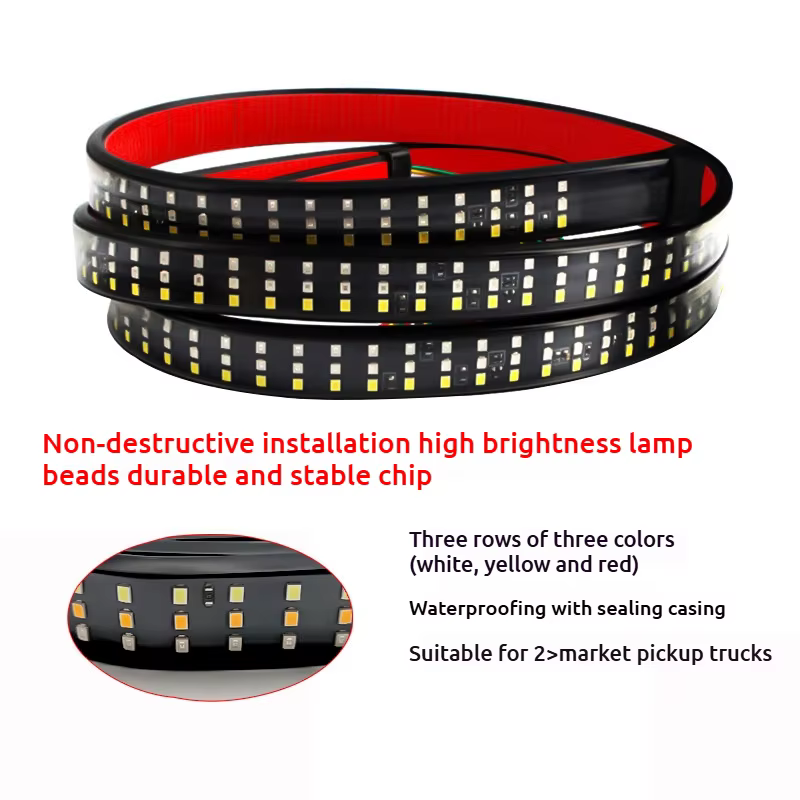 Barre lumineuse pour hayon de camion, bande LED de 60 pouces pour pick-up, remorque SUV, fonction complète, frein, clignotant inversé, feu arrière étanche