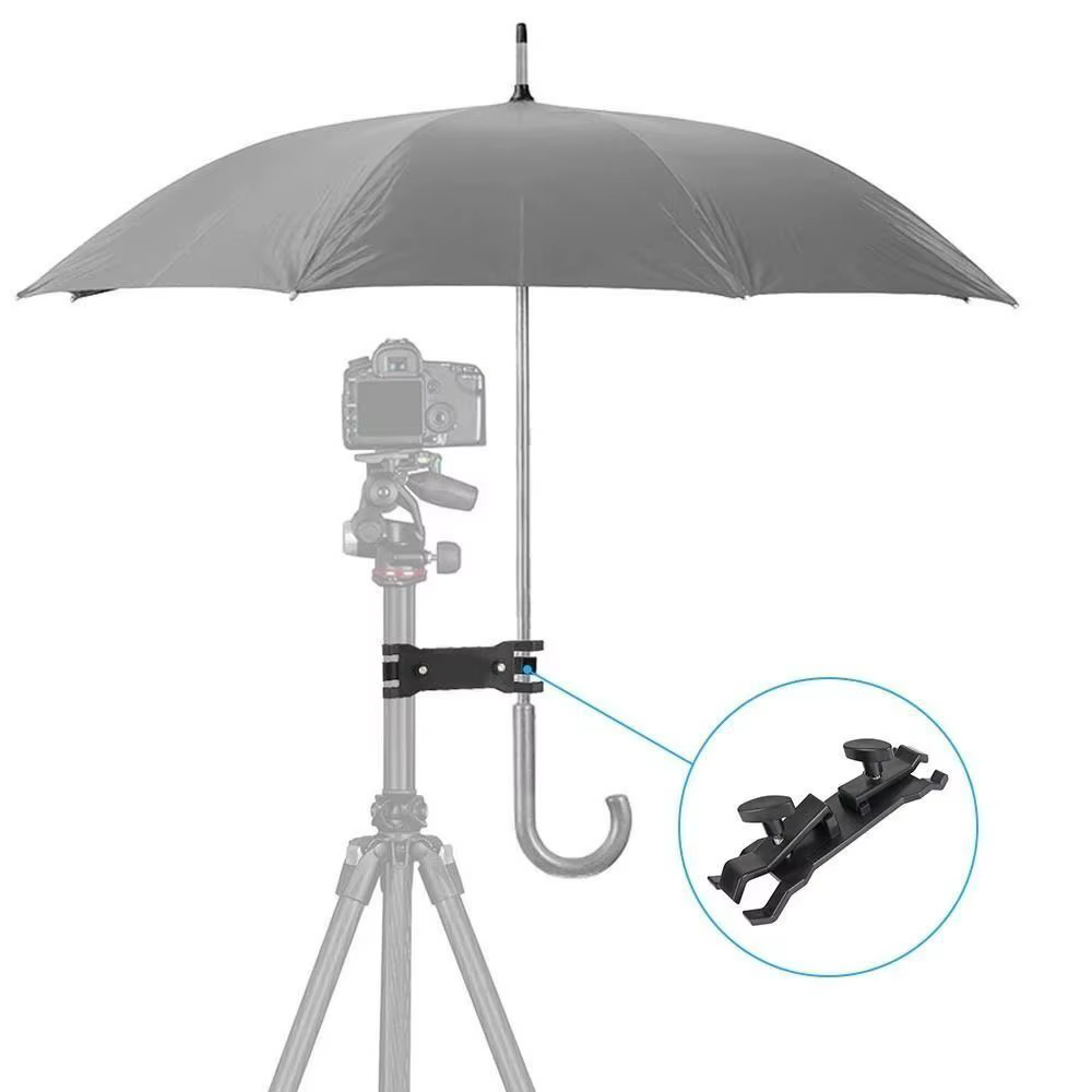 Trépied d'appareil photo, pince parapluie, accessoires de trépied de photographie, accessoires d'appareil photo, accessoires SLR