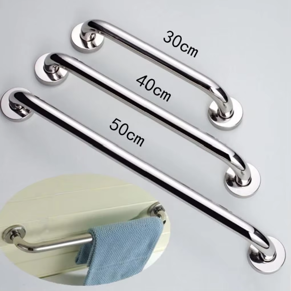 Barre d'appui pour serviettes, support de bain en acier inoxydable, poignée murale antidérapante, bonne adhérence pour vanité épaisse, pièce de maison 50 cm