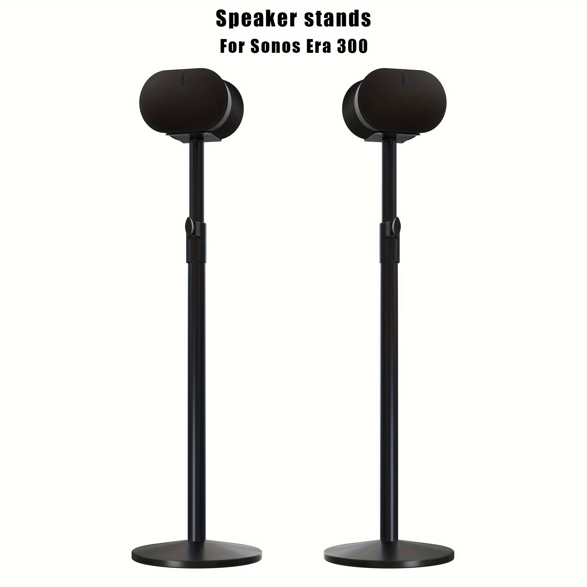 Support pour enceinte sans fil Sonos Era 300 avec hauteur réglable, support de base sonore avec gestion des câbles, support au sol