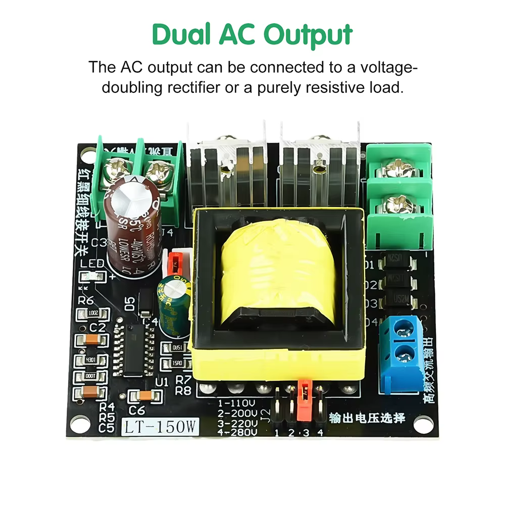 Convertisseur de suralimentation d'onduleur 150W, transformateur de puissance DC 12V/24V à 110v 220V, carte de Module de suralimentation d'onduleur