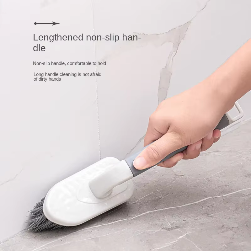 360 °   Brosse de nettoyage en profondeur, poignée à poils robustes pour salle de bains, cuisine, carrelage, coin au sol, outil de gommage de Surface, nettoyage d'angle Br
