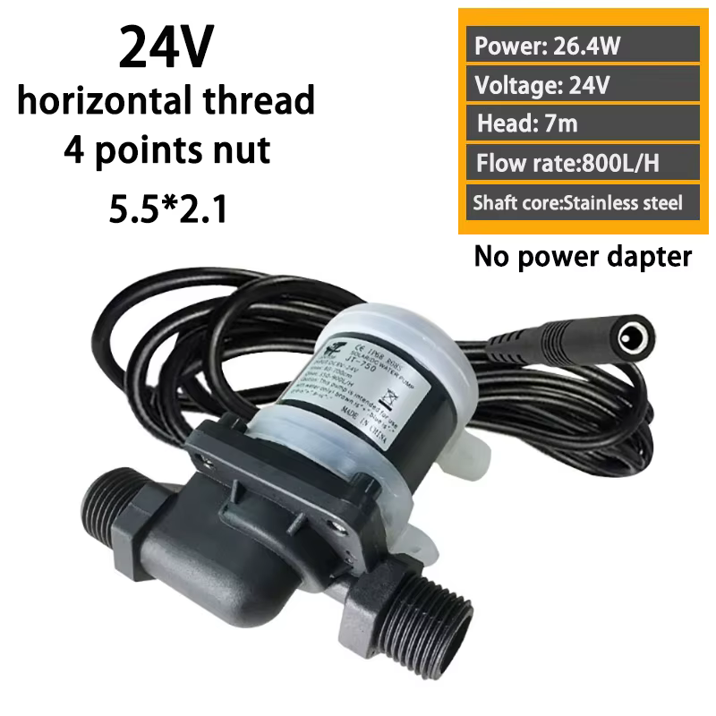 Pompe à eau sans balais avec 4 Points filetés, chauffage au sol, silencieux, IP68, DC 12V 24V