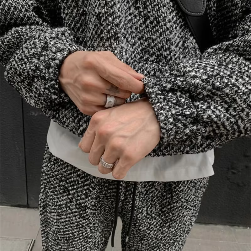 ChimNiche-Sweat à capuche en velours trempé pour hommes