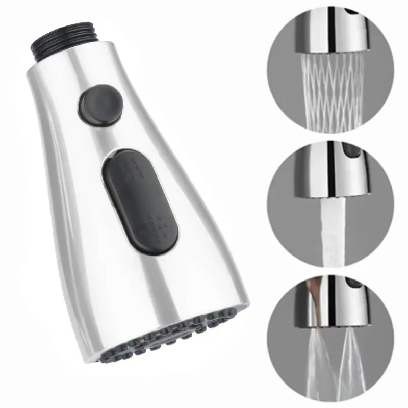 Buse de pulvérisation de robinet extractible pour cuisine, connexion 1/2 pouces, 3 Modes ABS, économie d'eau, salle de bains, lavabo, douche, pomme de pulvérisation