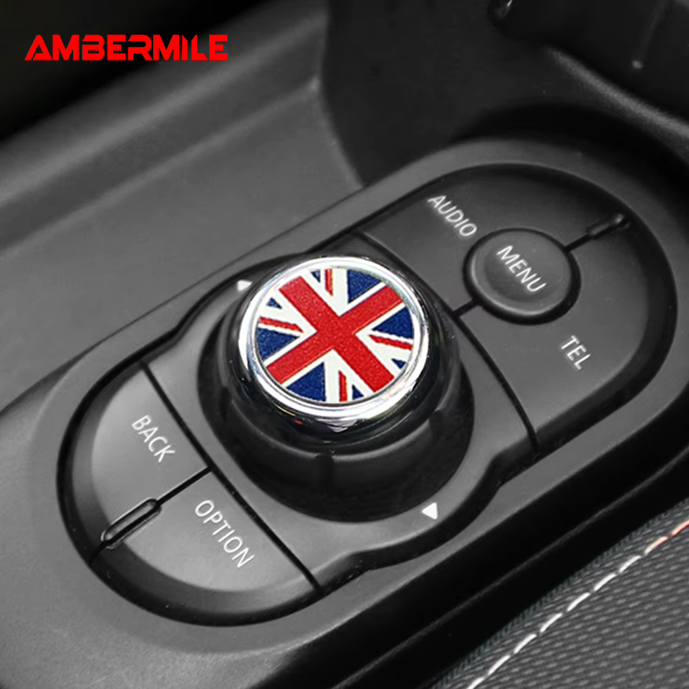 Accessoires de voiture pour MINI Cooper F55 F56 F57 F60 Countryman Clubman, contrôle Central du Volume, bouton multimédia, autocollant de style