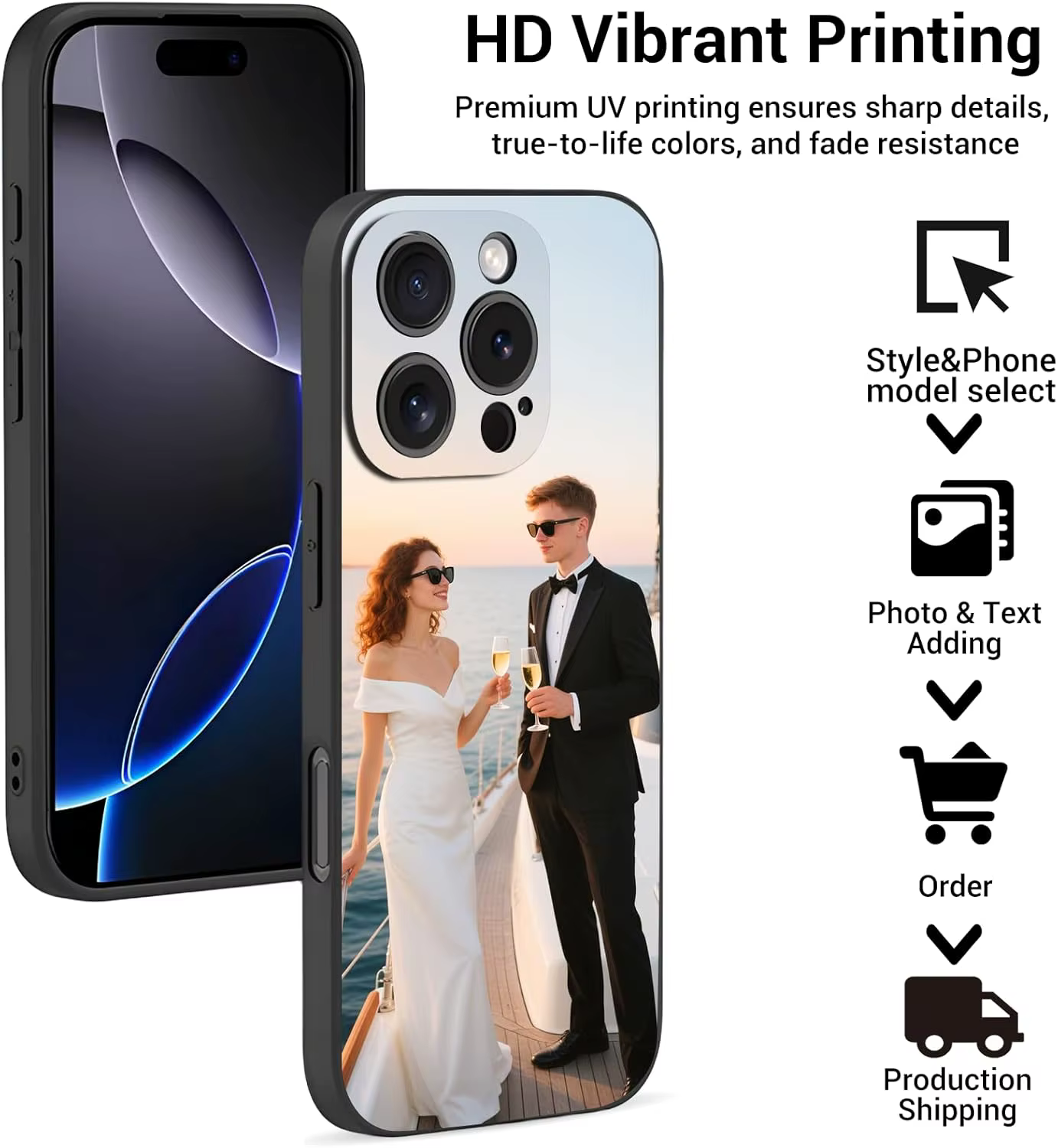 Coque mate personnalisée pour iPhone 17 16 15 14 13 12 11 Pro Max Mini SE XS XR 7 8 Plus, bricolage, Photo personnalisée, couverture souple Funda