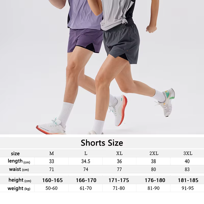 Short de course pour hommes