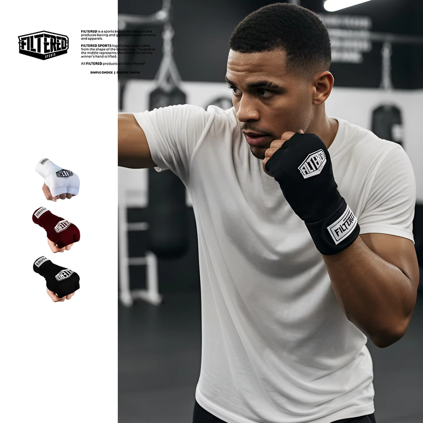 Bandages de boxe et de MMA Speed Wrap - Rembourrage en gel auto-ajustable rapide