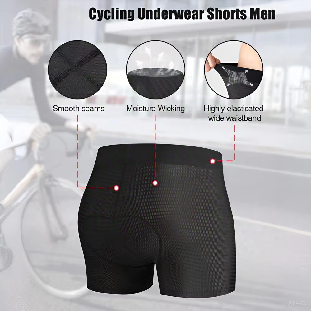 Sous-vêtements de cyclisme pour hommes