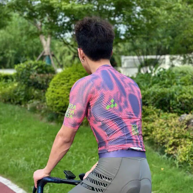 Aogda Maillot de cyclisme à manches courtes pour hommes