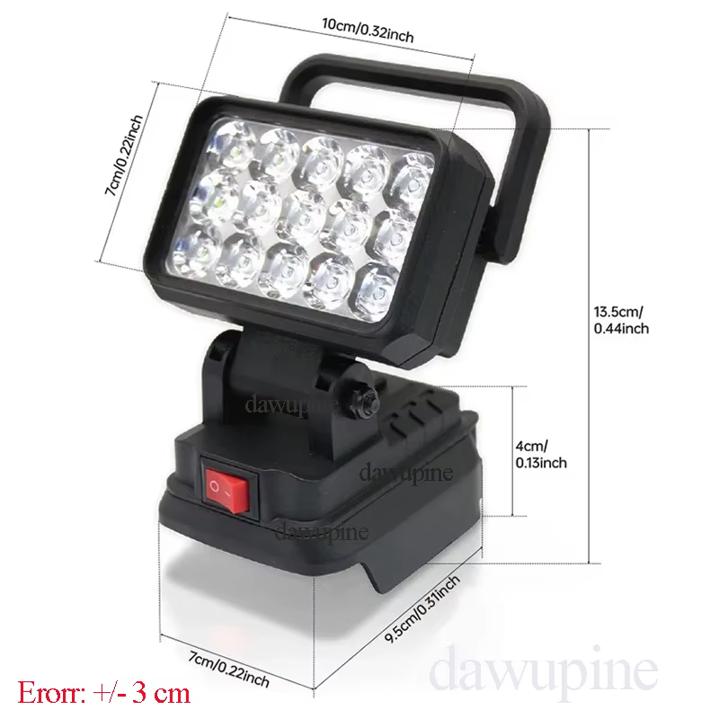 Pour Makita 18V Li-ion batterie accessoire BL1830 LED lampe de travail torche lampe de poche lanterne Camping éclairage de secours BL1430