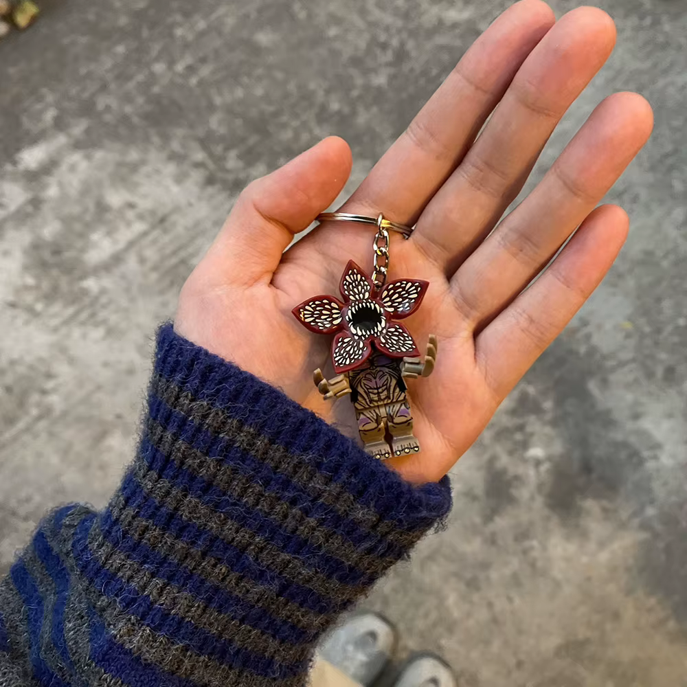 Porte-clés en acrylique Stranger Things, figurines Dustin, Mike, Lucas, Demogorgon, pendentif pour sac à dos, décorations, cadeau