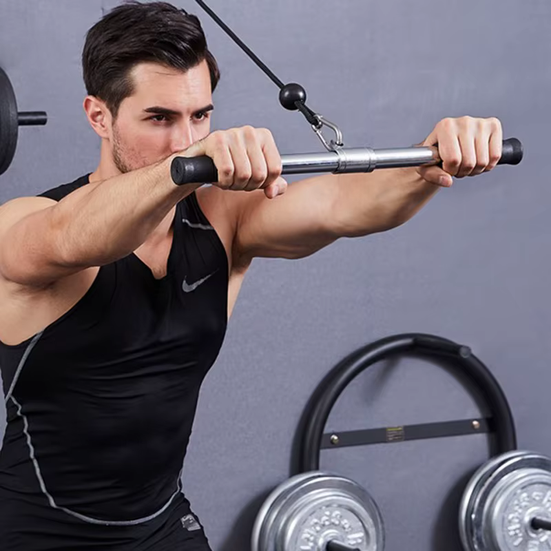 Barre droite rotative de gymnastique