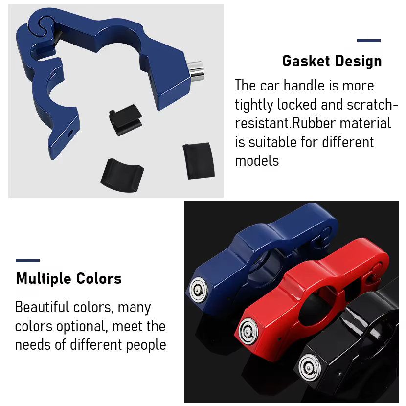 Verrou de guidon universel pour moto et vélo, en alliage d'aluminium robuste, antivol, pour ATV/moto tout-terrain/moto de rue