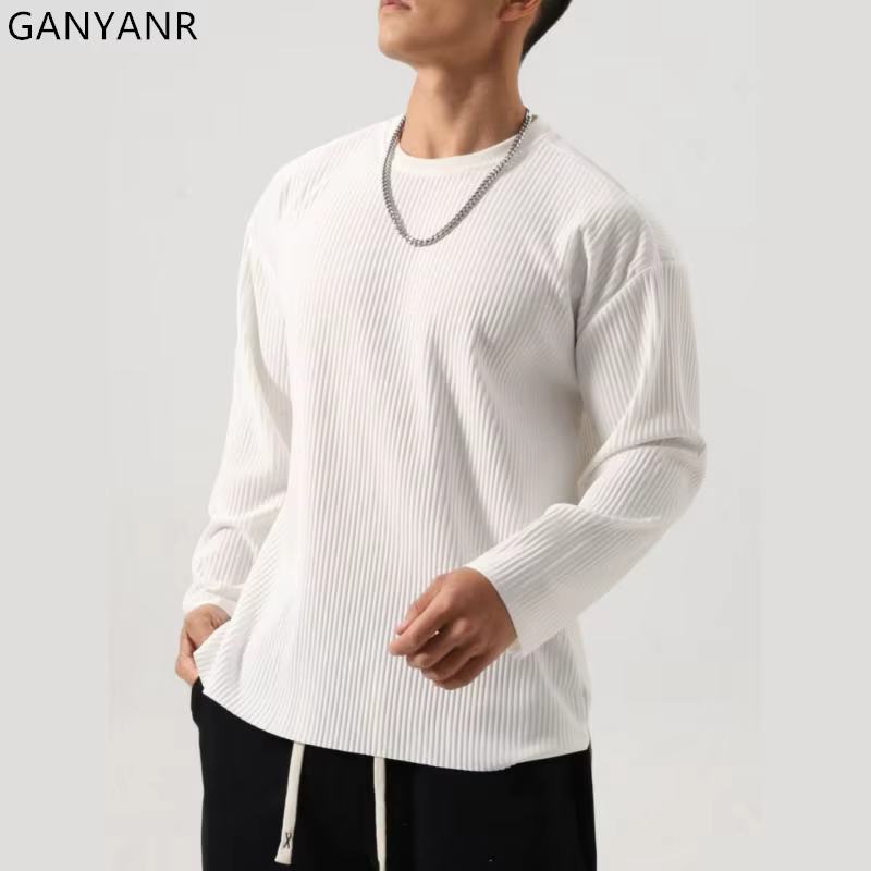 T-shirt de sport à manches longues pour homme