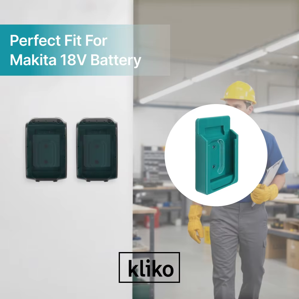 Support mural pour batterie compatible avec Makita 18V, idéal pour ranger et organiser vos accessoires d'outils électriques