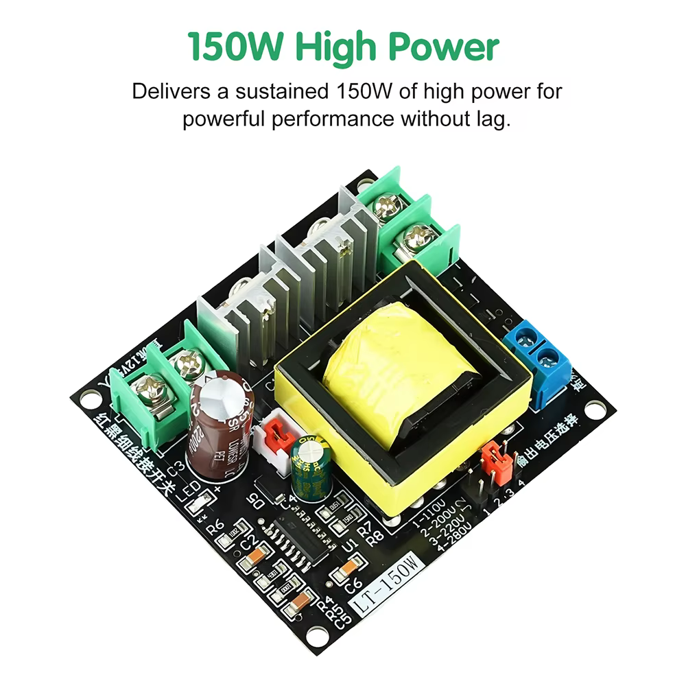 Convertisseur de suralimentation d'onduleur 150W, transformateur de puissance DC 12V/24V à 110v 220V, carte de Module de suralimentation d'onduleur
