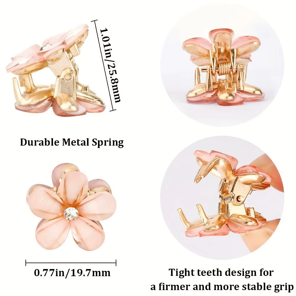 Pinces à cheveux en forme de fleur pour enfants, barrettes décoratives en fausse perle, accessoires de décoration de cheveux, femmes et filles, 6 pièces, 3 pièces, 1 pièce