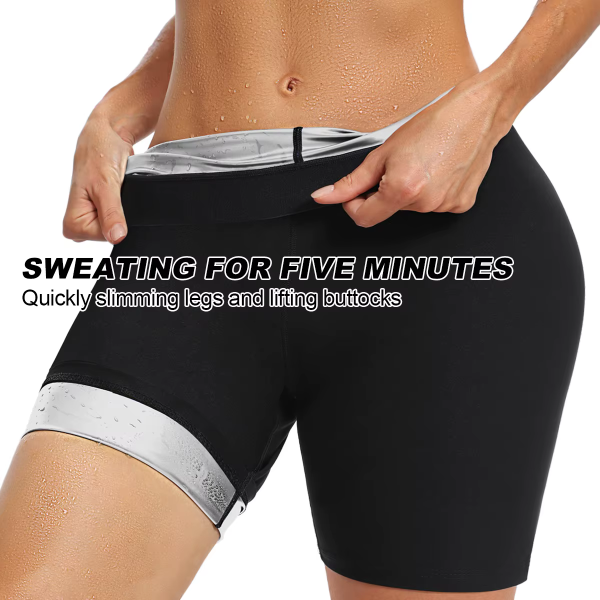 Exercice avec des shorts et des collants de musculation absorbant la transpiration pour perdre du poids