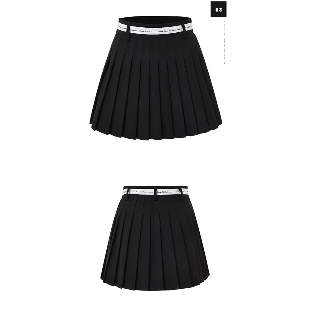 Jupe de Golf plissée taille haute pour femmes