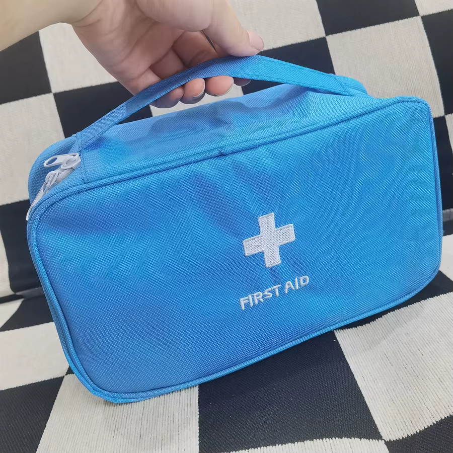 Trousse de premiers secours pour médicaments de santé, tissu Oxford, rangement de voyage Portable, trousse d'urgence, fourre-tout, sac médical d'extérieur, mallette de rangement rouge