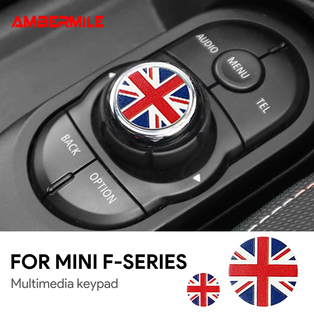 Accessoires de voiture pour MINI Cooper F55 F56 F57 F60 Countryman Clubman, contrôle Central du Volume, bouton multimédia, autocollant de style