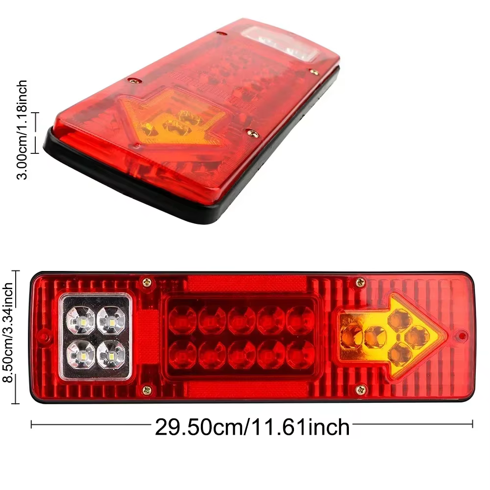 Barre de feu arrière de camion à LED, pour camion, bateau, remorque, pick-up, camping-car, UTV, UTE, furgons, clignotant, frein, feu arrière de marche arrière