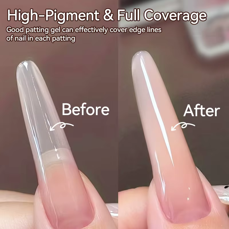 UR SUGAR 4 en 1 Pat peinture Gel ongles couleur rose chair peinture Liner Nail Art utilisé pour dégradé couverture bord ongles estampage motif