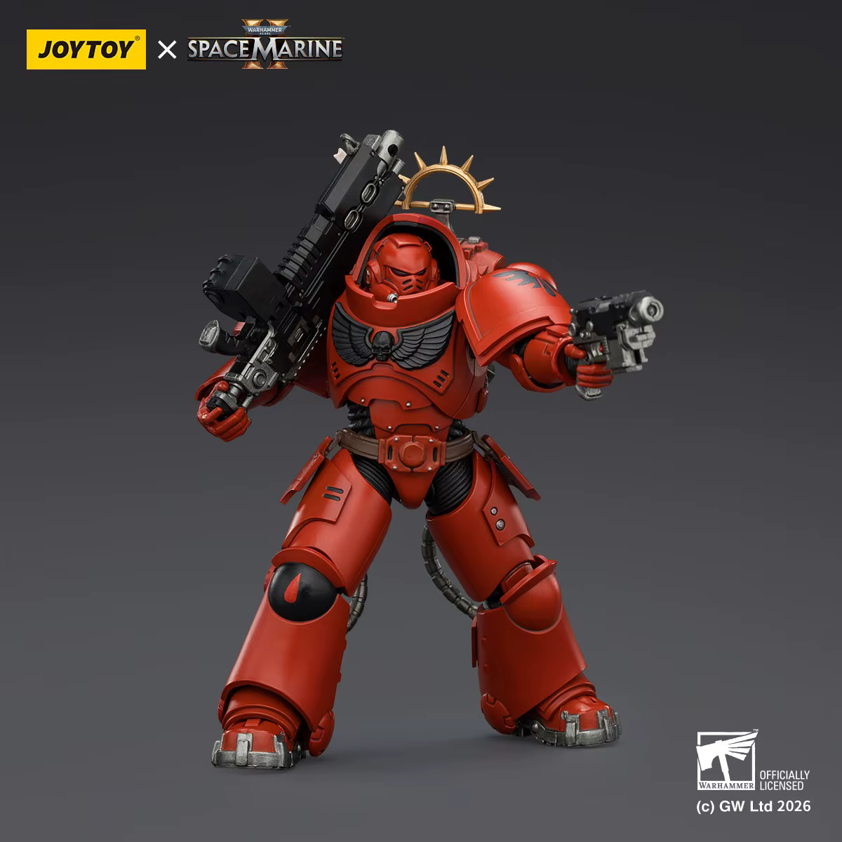 【Accessoires】Figurines d'action JOYTOY Warhammer 1/18 GameEdition Blood Angels Heavy Intercessor avec fusil à visée longue portée et pistolet à visée longue portée