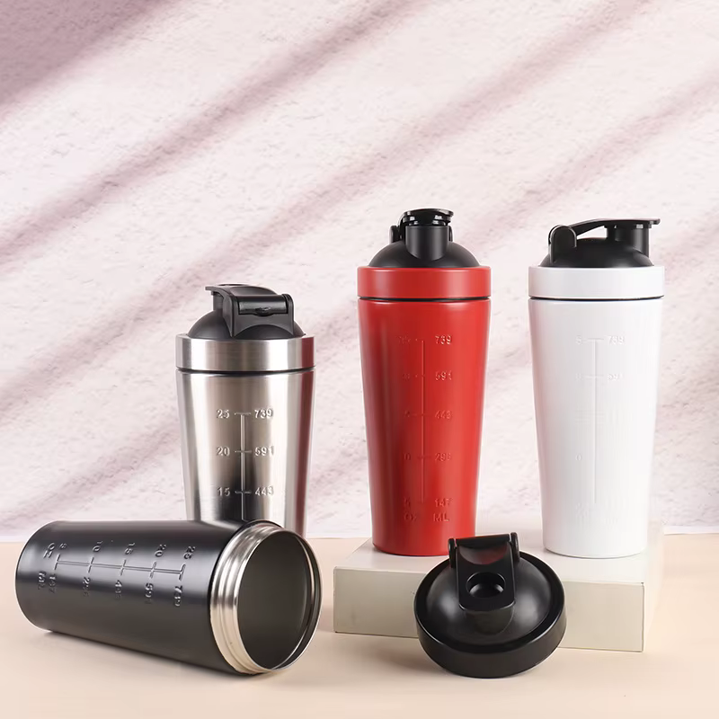 Bouteille Shaker de poudre de protéines en acier inoxydable