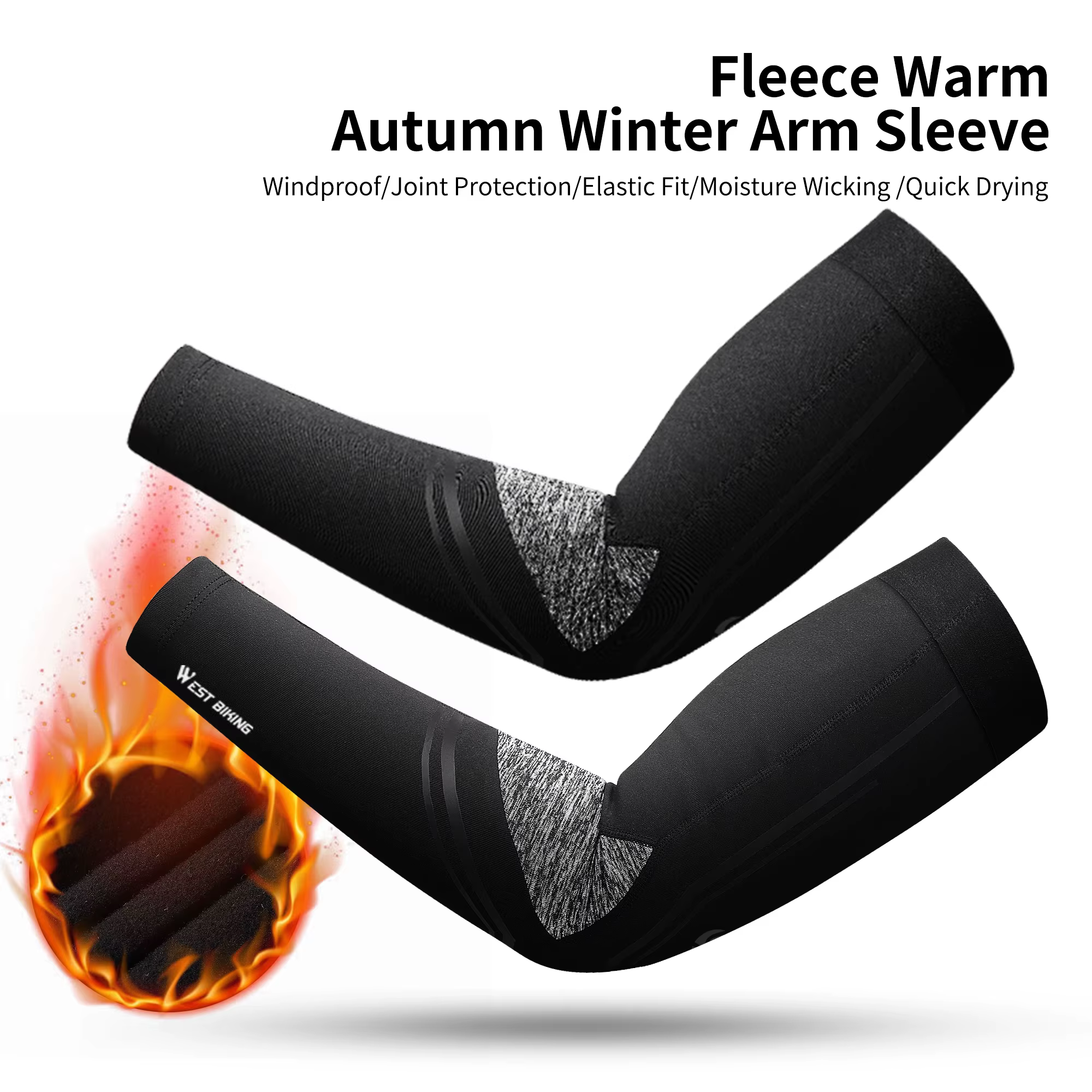 WEST BIKING hiver chaud vélo bras manches jambières hommes femmes printemps automne