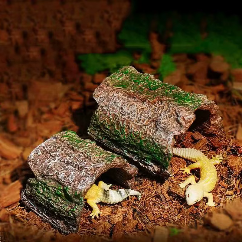 Terrarium créatif pour reptiles, accessoires pour tortues, plate-forme de se prélasser, grotte en résine, jouet d'escalade, décoration d'aquarium, animaux rampants