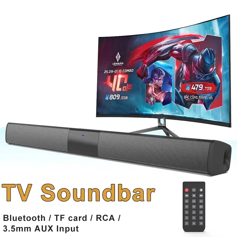 Barre De son caisson De basses sans fil pour TV haut-parleur Bluetooth barre De son boîte Radio De musique FM grande Bocina basse Blootooth Caixa De Som Coluna