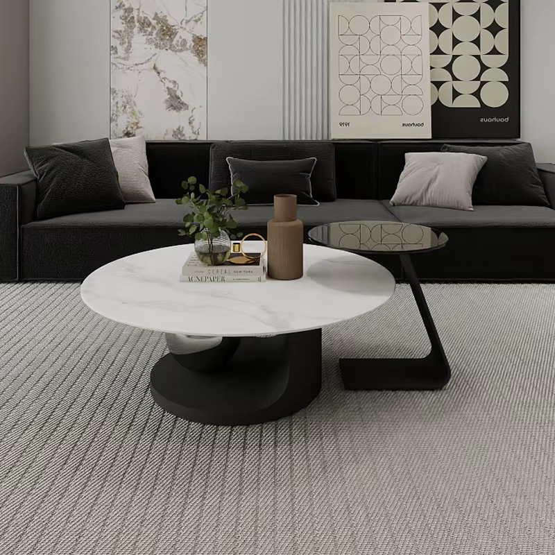 Accessoires De Design Table d'appoint plateau Salon ensembles minimalistes Tables basses Table ronde moderne Basse De Salon décor à la maison