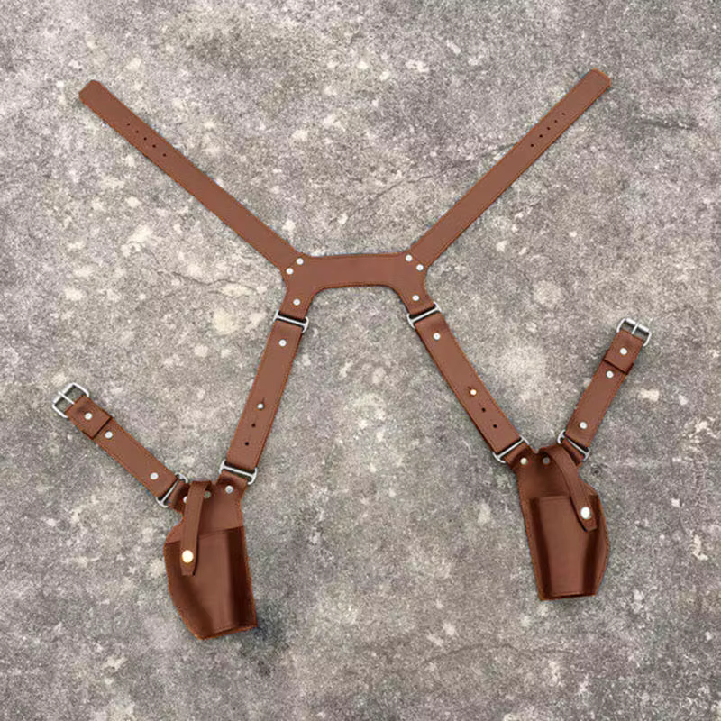 Étui en cuir PU pour double odorSteampunk initié, porte-odor, sac SFP, Hitman Agent 47, 7.5 ate, accessoires de costume de cosplay de cow-boy