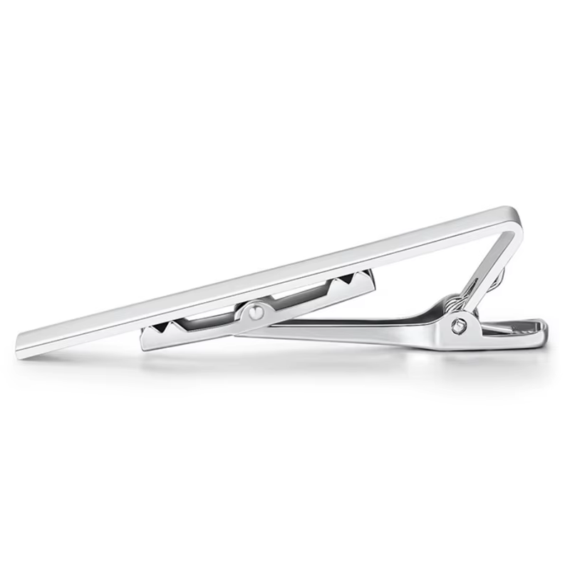 Pince à cravate pour homme, accessoire de mode, style élégant, en métal, avec fermoir simple et pratique, pour col de chemise