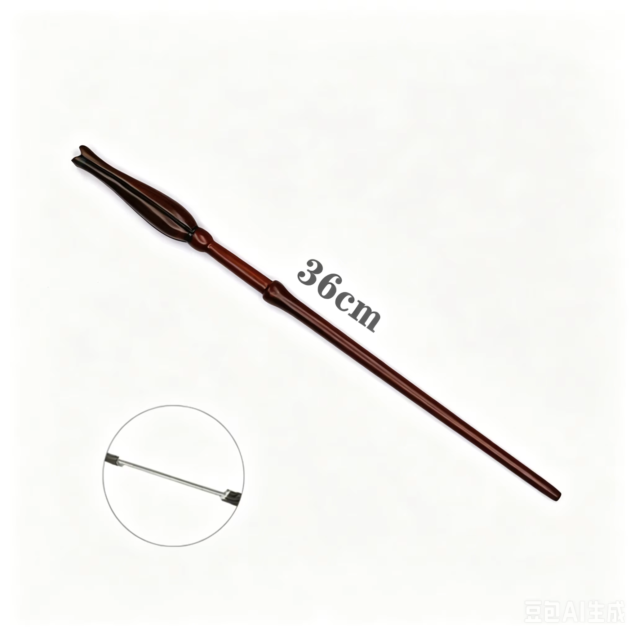 Baguette magique à noyau métallique pour cosplay Hermione Granger, modèle premium avec emballage en boîte