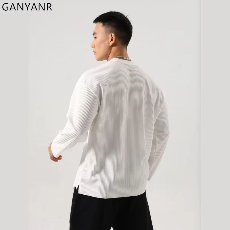 T-shirt de sport à manches longues pour homme