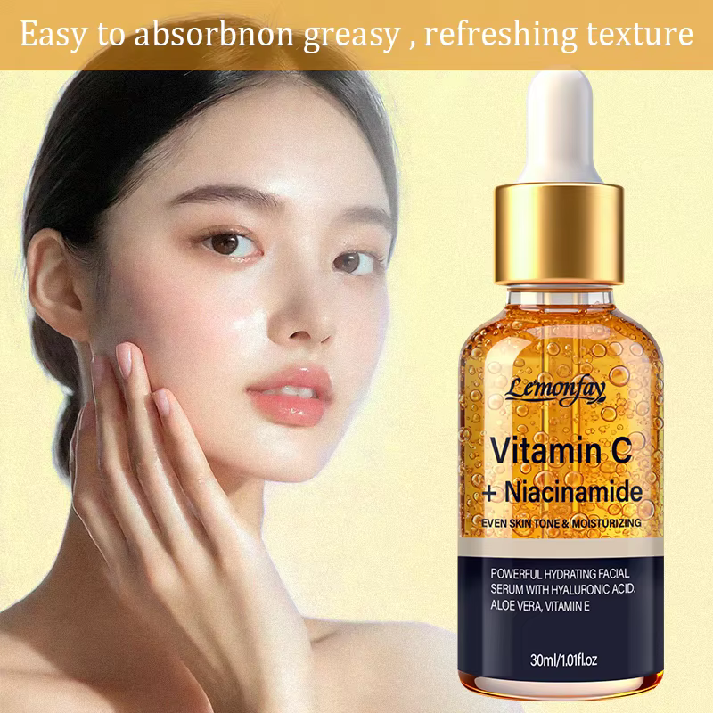 Sérum facial Lemonfay Vitamine C + Niacinamide | Formule hydratante avec acide hyaluronique, aloe vera et vitamine E | Teint uniforme