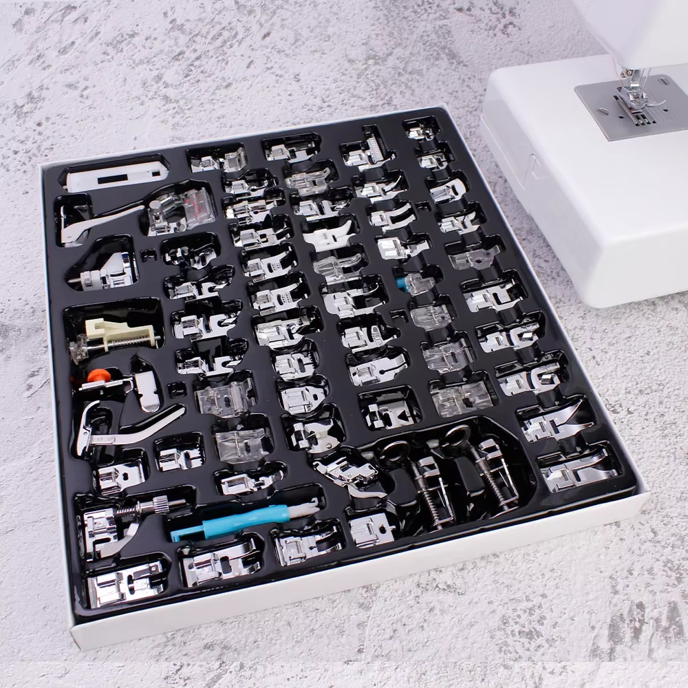Kit de pied-de-biche pour machine à coudre domestique, accessoires pour Brother, Babylock, Singer, Janome, Elna, Toyota, 32 pièces, 42 pièces, 72 pièces