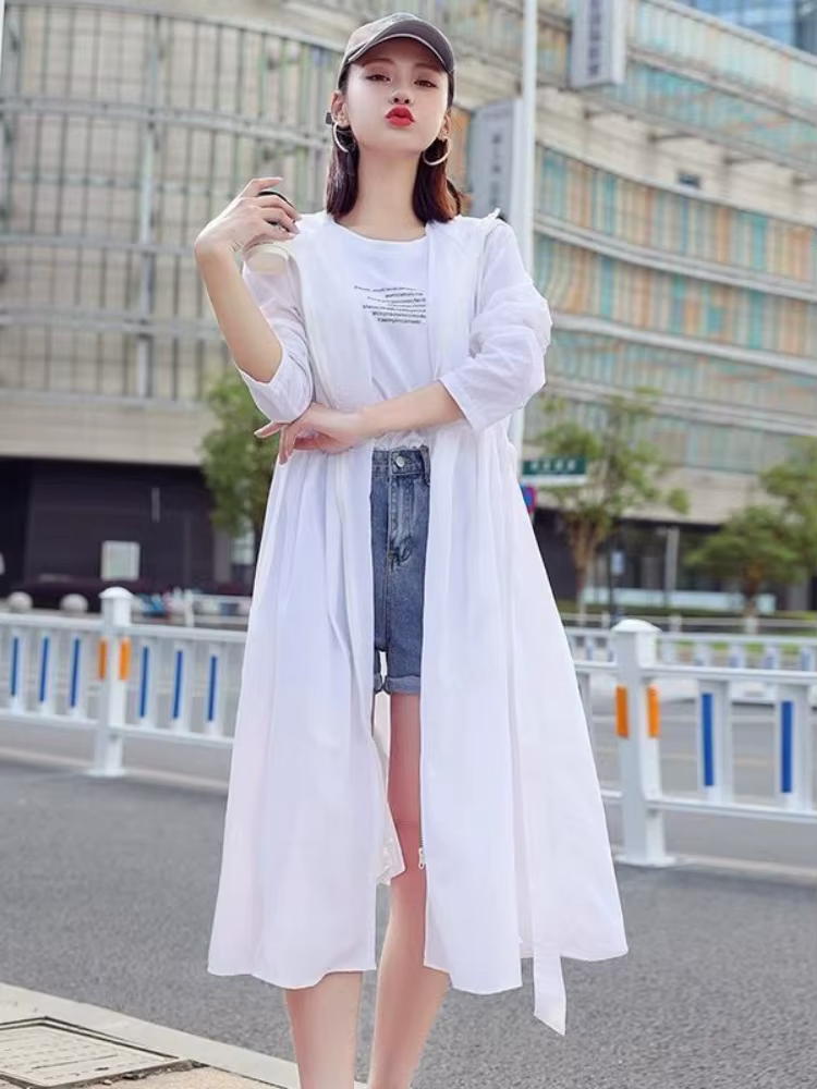 Coupe-vent mi-long ultra fin pour femme