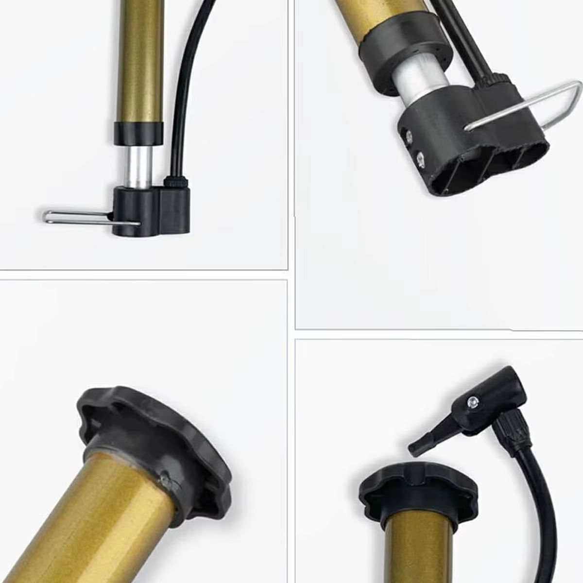 PINMOAP Gonfleur de vélo pratique, pompe à air multifonctionnelle, gonfleur haute pression adapté au gonflage des ballons de vélo
