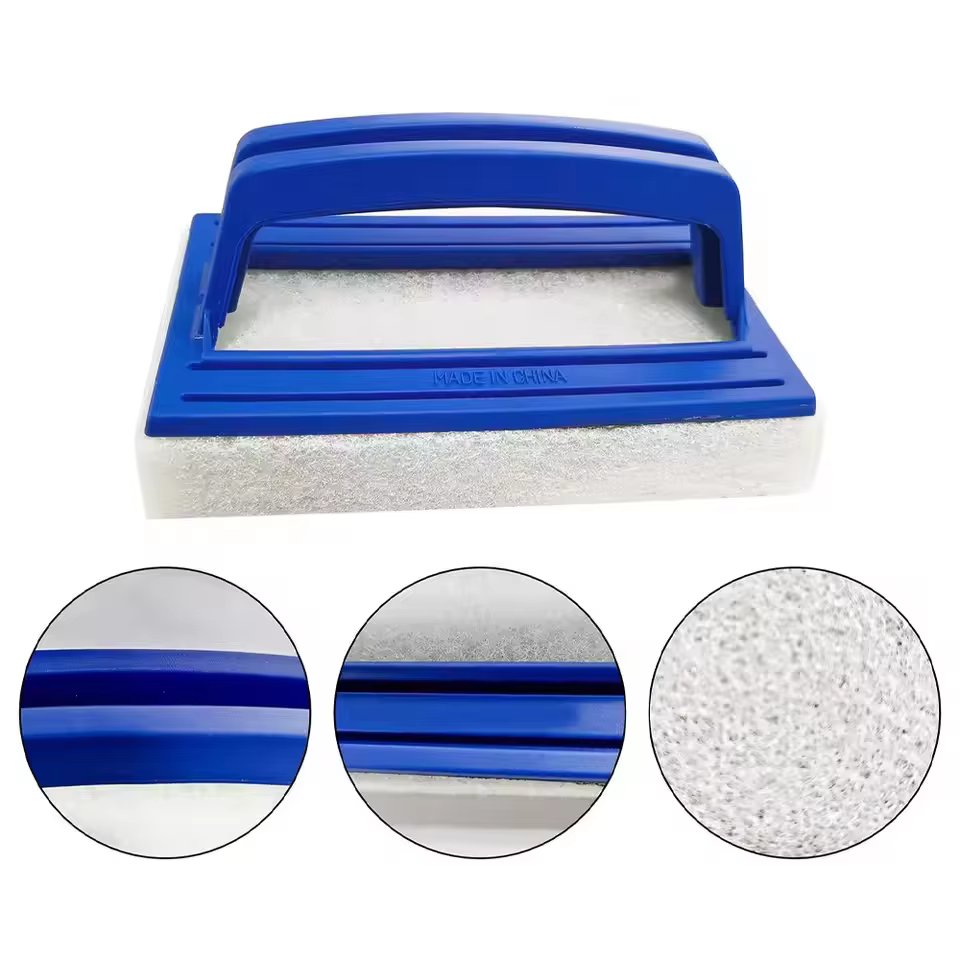 Brosse de nettoyage pour ligne d'eau, éponge-brosse pour piscine, spa, bain à remous, accessoire de nettoyage pour piscines et spas