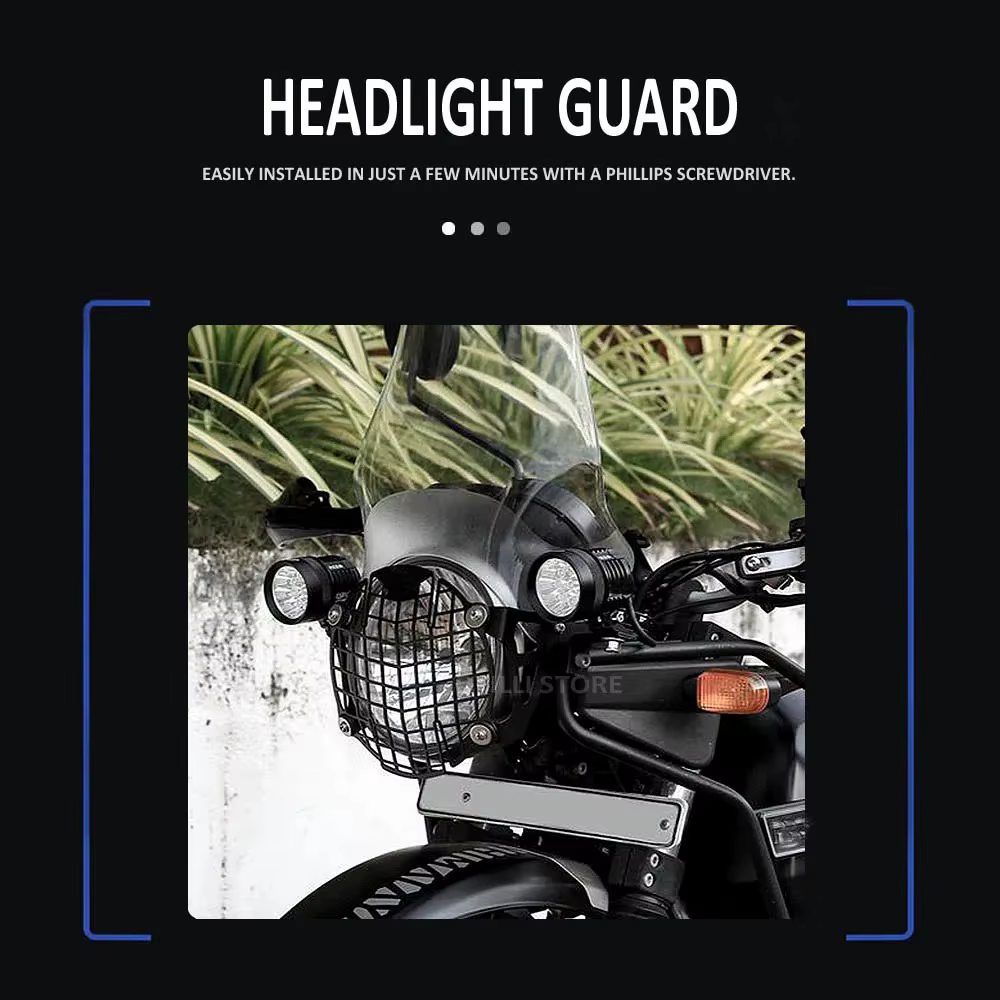 Accessoires de moto garde de phare pour Royal Enfield himalayen 2016 2017 2018 2019 2020 2021 protecteur de couverture de calandre
